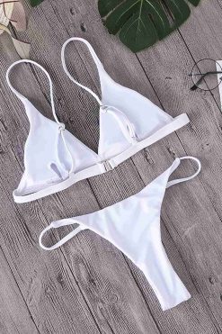 Angelsin Üçgen Bikini Altı Beyaz - Görsel 4