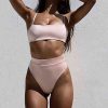 Angelsin V Kesim Yüksek Bel Bikini Takım Pembe