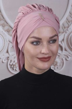 Dökümlü Taşlı Hazır Bone  Pudra