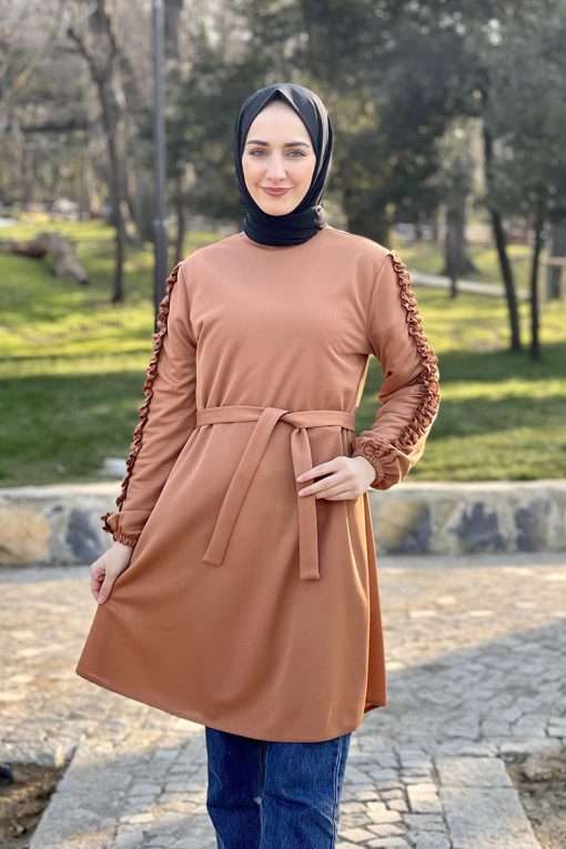 Moda Çizgi Desenli Tunik