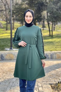 Moda Çizgi Desenli Tunik