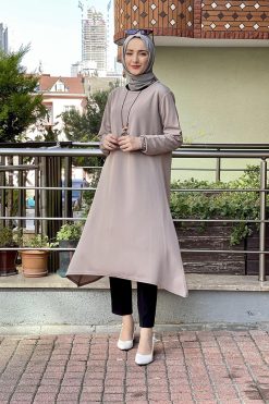 Moda Çizgi Desenli Tunik