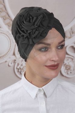 Tüllü Güllü Bone  Haki