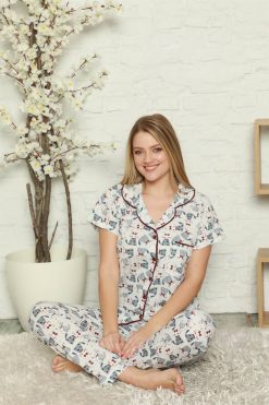Moda Çizgi Kadın Penye Pijama