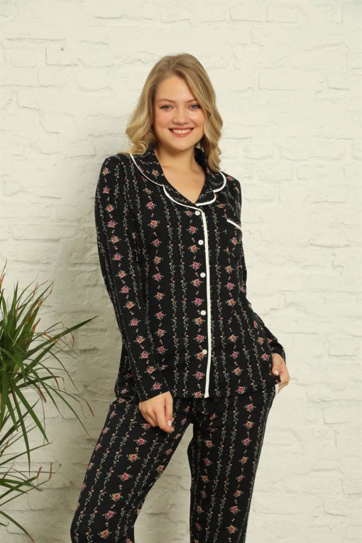 Moda Çizgi Kadın Penye Pijama