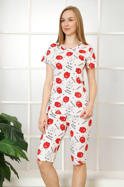 Moda Çizgi Şortlu Pijama Takım