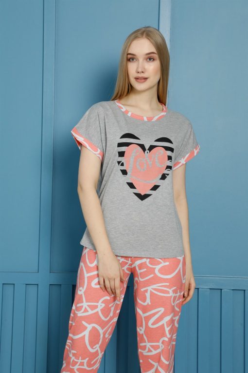 Moda Çizgi Kadın Penye Pijama