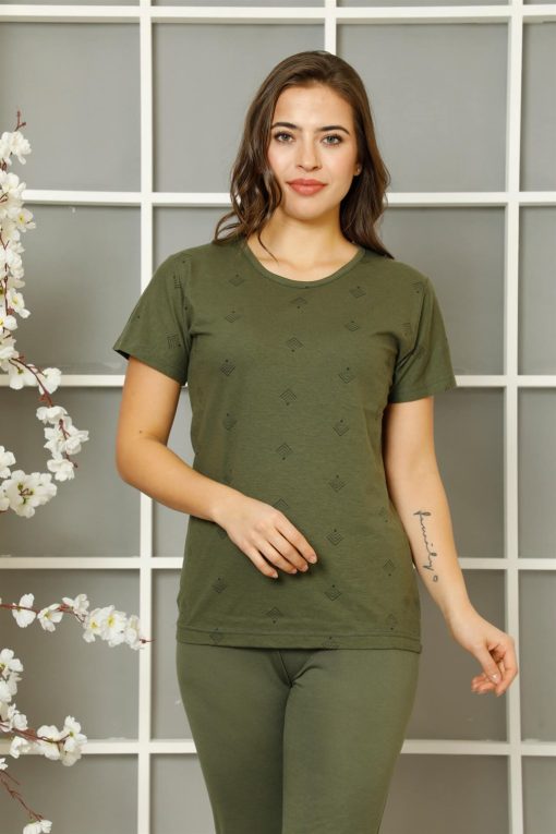 Moda Çizgi Kadın Penye Pijama