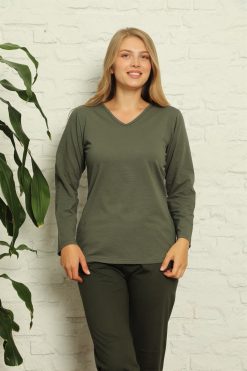 Moda Çizgi Kadın Penye Pijama