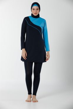 Moda Çizgi  Tam Kapalı Taytlı Likralı Tesettür Mayo 28098