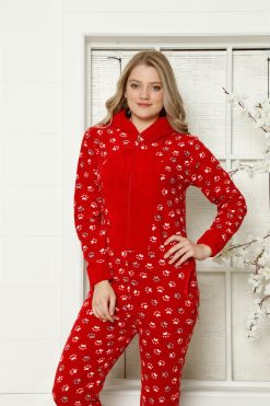 Moda Çizgi Polar Kadın Pijama Takımı