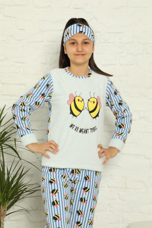 Moda Çizgi WelSoft Polar Kız Çocuk Pijama Takımı 4579