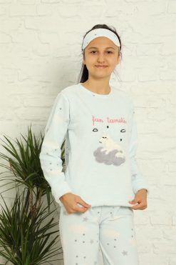 Moda Çizgi WelSoft Polar Kız Çocuk Pijama Takımı 4584