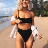 Angelsin V Kesim Yüksek Bel Bikini Altı Siyah