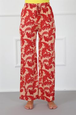 Moda Çizgi Bayan Pamuk Tek Alt Pijama 210023