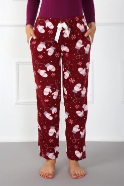 Moda Çizgi Bayan Welsoft Polar Tek Alt Pijama 210052