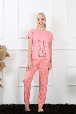 Moda Çizgi Kadın Kısa Kol Pijama Takım 20409