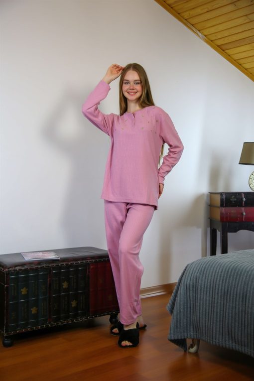 Moda Çizgi Kadın Kışlık Pijama 20267P