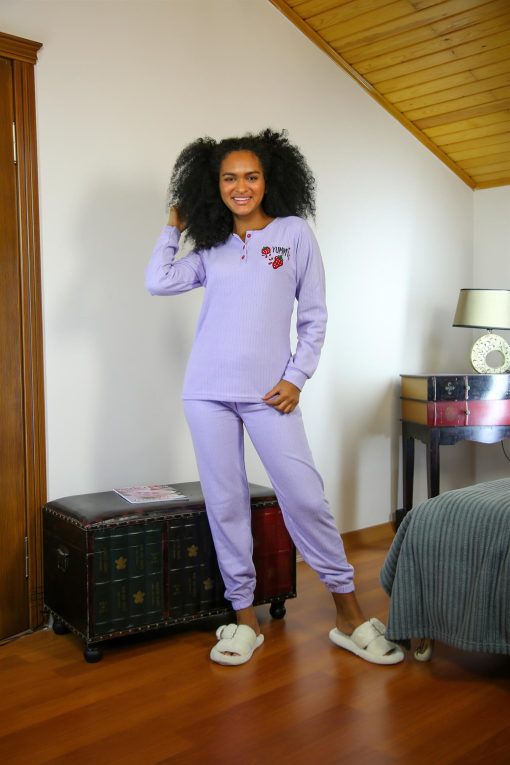 Moda Çizgi Kadın Kışlık Pijama 20270L