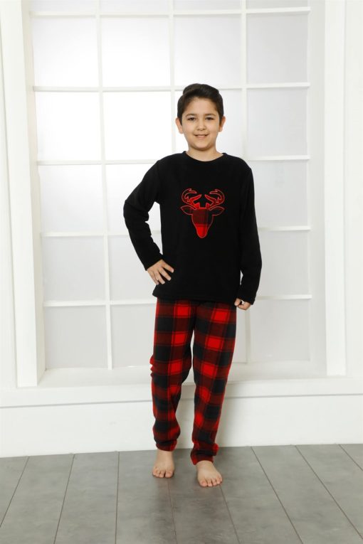 Moda Çizgi WelSoft Polar Çocuk Pijama Takımı 4634