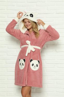 Moda Çizgi Welsoft Polar Kadın Sabahlık 9069