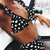 Angelsin Siyah Beyaz Puantiyeli Bikini Üstü Çok Renkli
