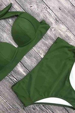 Angelsin Yüksek Bel Bikini Altı Yeşil - Görsel 4